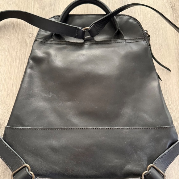 ABLE the LABEL Women’s Genuine Black Leather Backpack - Picture 2 of 10